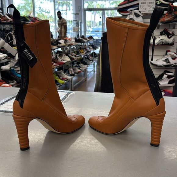Sold Fend I Tan Heeled Boots - Picture 5 of 12
